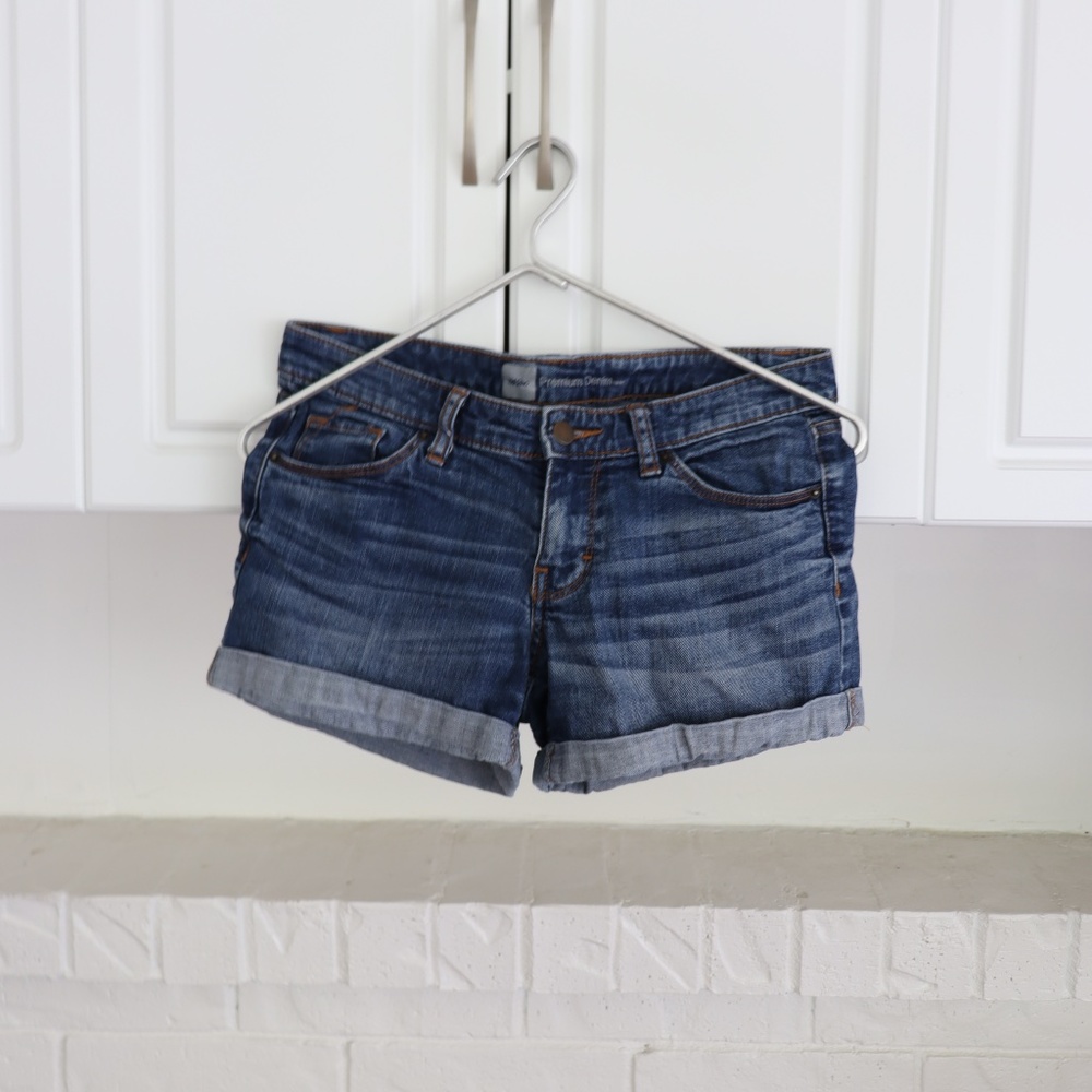 Mossimo Mid-Rise Dark Wash Denim Shorts